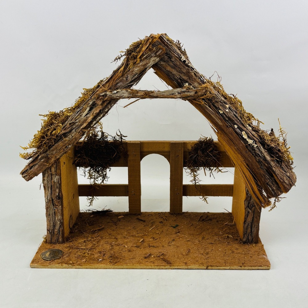 Fontanini Heirloom Nativity Stable Creche Wood Moss 50012 For 5" Collection